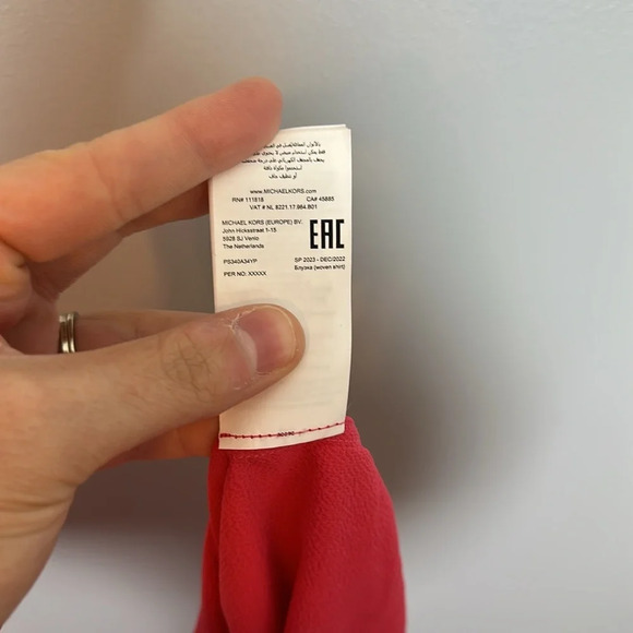 MICHAEL Michael Kors Halter Cold Shoulder Flutter Sleeve Size Petite XS NWT - Picture 8 of 8